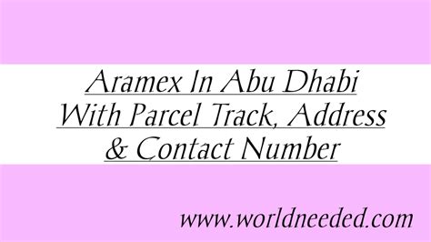aramex contact number abu dhabi